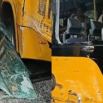 Imagens dos ônibus do BRT após colisão