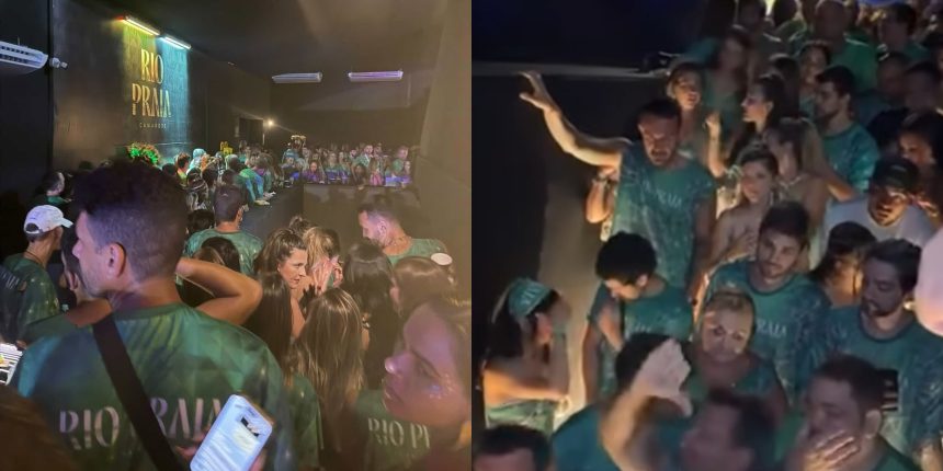 Filas de foliões no Camarote Rio Praia, notificado pelo Procon