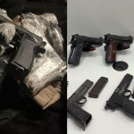 Pistolas apreendidas em abordagem da PF na via Dutra