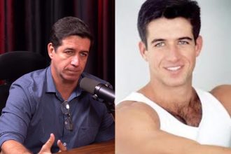 À esquerda, uma foto atual do coronel José Albucacys; à direita, uma foto do bombeiro na época da polêmica envolvendo a modelo Luma de Oliveira