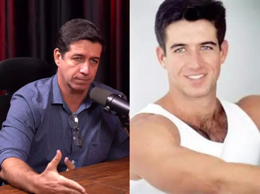 À esquerda, uma foto atual do coronel José Albucacys; à direita, uma foto do bombeiro na época da polêmica envolvendo a modelo Luma de Oliveira