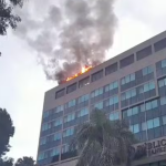 Incêndio no telhado do edifício-sede do MPRJ