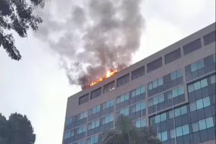 Incêndio no telhado do edifício-sede do MPRJ