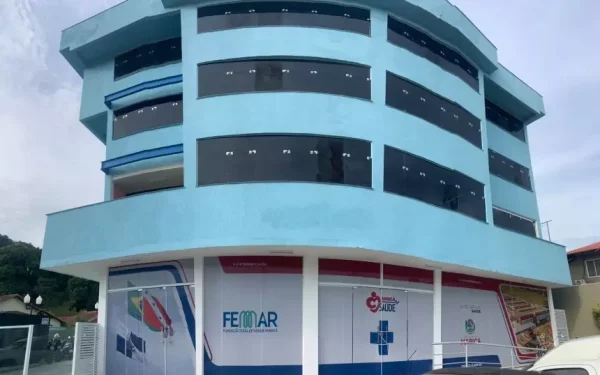 Fachada da sede da Secretaria de Saúde de Maricá