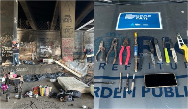 Prefeitura do Rio apreende mais de 20 armas brancas e retira 30 toneladas de lixo em Coelho Neto