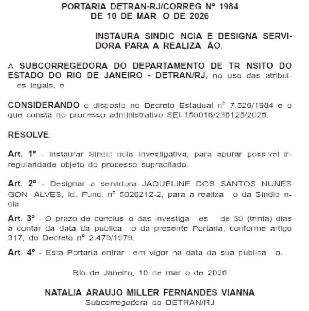 Detran-RJ abre 20 sindicâncias em uma semana e se consolida como 'campeão' de processos disciplinares 62 2a5100e1 16eb 4f27 a4d9 0c87cb12f737 1