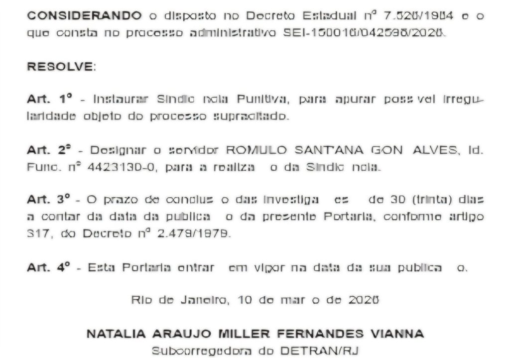 Detran-RJ abre 20 sindicâncias em uma semana e se consolida como 'campeão' de processos disciplinares 64 872f2e95 69be 40fa 9fa1 55022db1dd1c 1