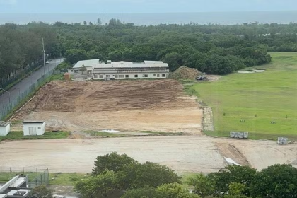 Obras paralisadas no campo olímpico de golfe, na Barra