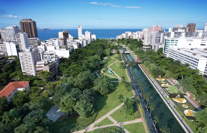 Vista aérea do projeto do novo Jardim de Alah