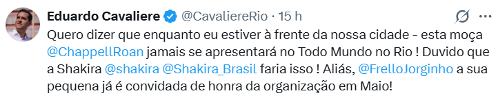 Cavaliere compra briga de jogador do Flamengo e veta shows de Chappell Roan no Rio enquanto for prefeito 62 Captura de tela 2026 03 22 120020