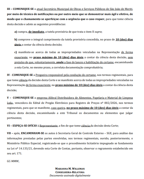 TCE suspende licitação de R$ 8,6 milhões da Prefeitura de São João de Meriti 63 Captura de tela 2026 03 30 125509