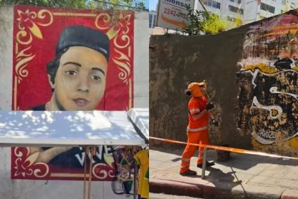 Mural apagado na Lapa