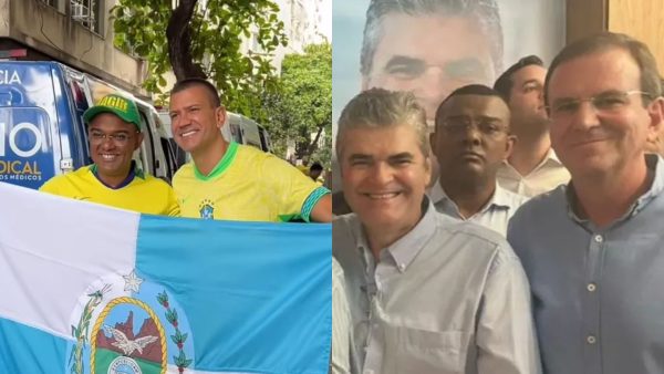 Desgastado com o PL, Renato de Paula tenta se reaproximar e posa com o pré-candidato Douglas Ruas em ato bolsonarista