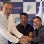 Márcio Canella, Dr. Luizinho e Clébio Jacaré, ex-adversários agora juntinhos na mesma federação e mesma chapa