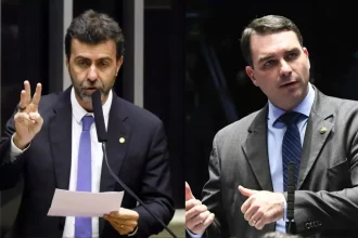 Marcelo Freixo e Flávio Bolsonaro