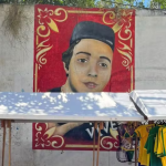 Mural de grafite em homenagem a Pablo Quintanilha, na Lapa