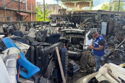 Fiscalização do Detran-RJ em ferros-velhos de Nova Iguaçu