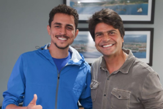 Vereador Salvino Oliveira e deputado federal Pedro Paulo, ambos do PSD