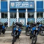 Motocicletas entregues ao 20º Batalhão da Polícia Militar