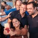 Cláudio Castro e Douglas Ruas na inauguração do Parque RJ, em São Gonçalo