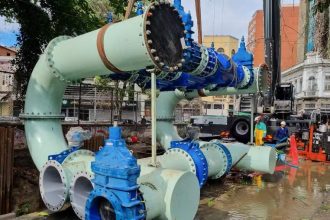 Booster, equipamento da Águas do Rio essencial para que a água chegue com força constante aos reservatórios e edifícios, será instalado depois da desapropriação