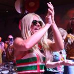 Virgínia Fonseca na Feijoada da Apuração, uma parceria entre o Hotel Fairmonr e o Camarote Arpoador