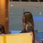 A primeira-dama Analine Castro no aeroporto, em imagem divulgada pelo ex-governador Anthony Garotinho