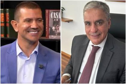 Douglas Ruas (PL) e André Ceciliano (PT), os dois pré-candidatos a governador no mandato-tampão