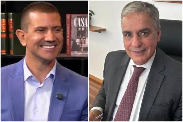 O chão da Alerj já está riscado para a eleição indireta do novo governador: de um lado, Douglas Ruas (PL); de outro, André Ceciliano (PT) 50 Douglas Ruas (PL) e André Ceciliano (PT), os dois pré-candidatos a governador no mandato-tampão