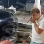 João Pires, logo depois de bater numa bomba de gasolina, num posto de São Gonçalo, ao fugir de tiros