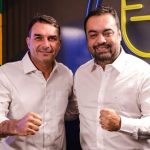 O senador Flávio Bolsonaro e o governador Cláudio Castro