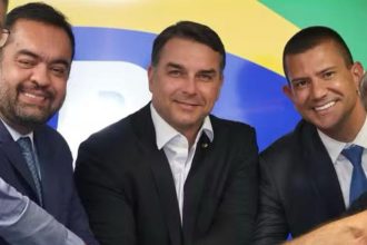 Cláudio Castro, Flávio Bolsonaro e Douglas Ruas