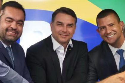 Cláudio Castro, Flávio Bolsonaro e Douglas Ruas
