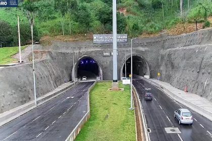 Imagem da entrada do Túnel de Campo Grande, feita por uma das 187 câmeras que estão sendo instaladas no bairro.