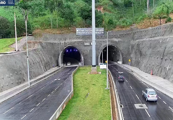 Imagem da entrada do Túnel de Campo Grande, feita por uma das 187 câmeras que estão sendo instaladas no bairro.