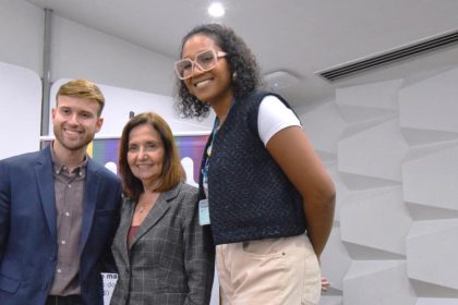 Leo Lupi, subsecretário de Assistência Social; Martha Rocha, secretária de Assistência Social e Diana Conrado, coordenadora de Diversidade Sexual