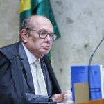 O ministro Gilmar Mendes, durante sessão do Supremo Tribunal Federal, em Brasília. Moraes