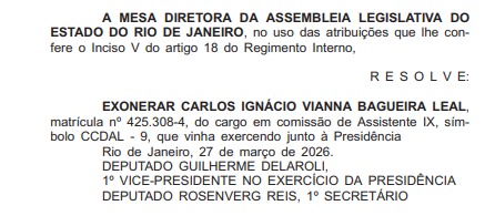 Prima de Rodrigo Neves e irmão de secretário de Governo de Niterói são exonerados da Alerj 63 WhatsApp Image 2026 03 27 at 15.32.03