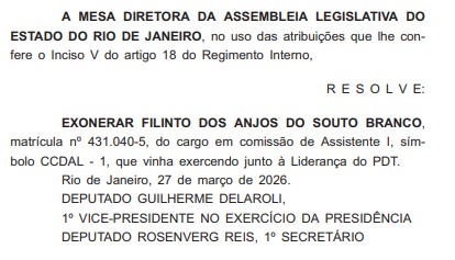 Prima de Rodrigo Neves e irmão de secretário de Governo de Niterói são exonerados da Alerj 64 WhatsApp Image 2026 03 27 at 15.53.31