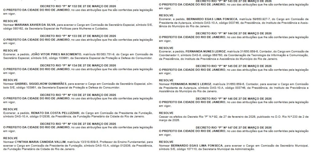 Reforma do secretariado: Eduardo Cavaliere oficializa 13 mudanças nos primeiros escalões da Prefeitura do Rio 64 WhatsApp Image 2026 03 30 at 07.08.51 1