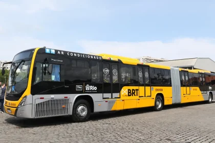 Veículo da frotas de ônibus BRT