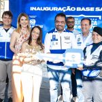 Cláudio Castro (PL) e prefeita de Saquarema, Lucimar Vidal (PL)