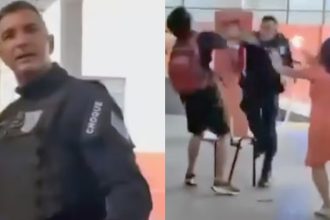 PM agredindo estudantes