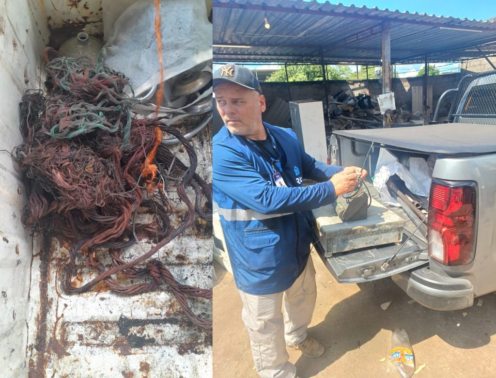 Prefeitura interdita ferro-velho clandestino em Cordovil e apreende 70 kg de cobre