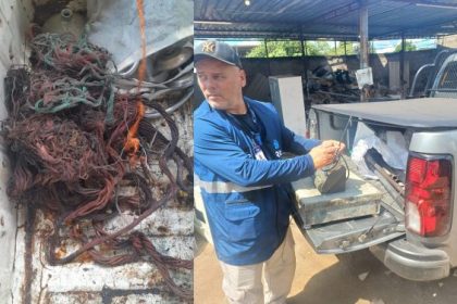 Ferro-velho clandestino interditado em Cordovil