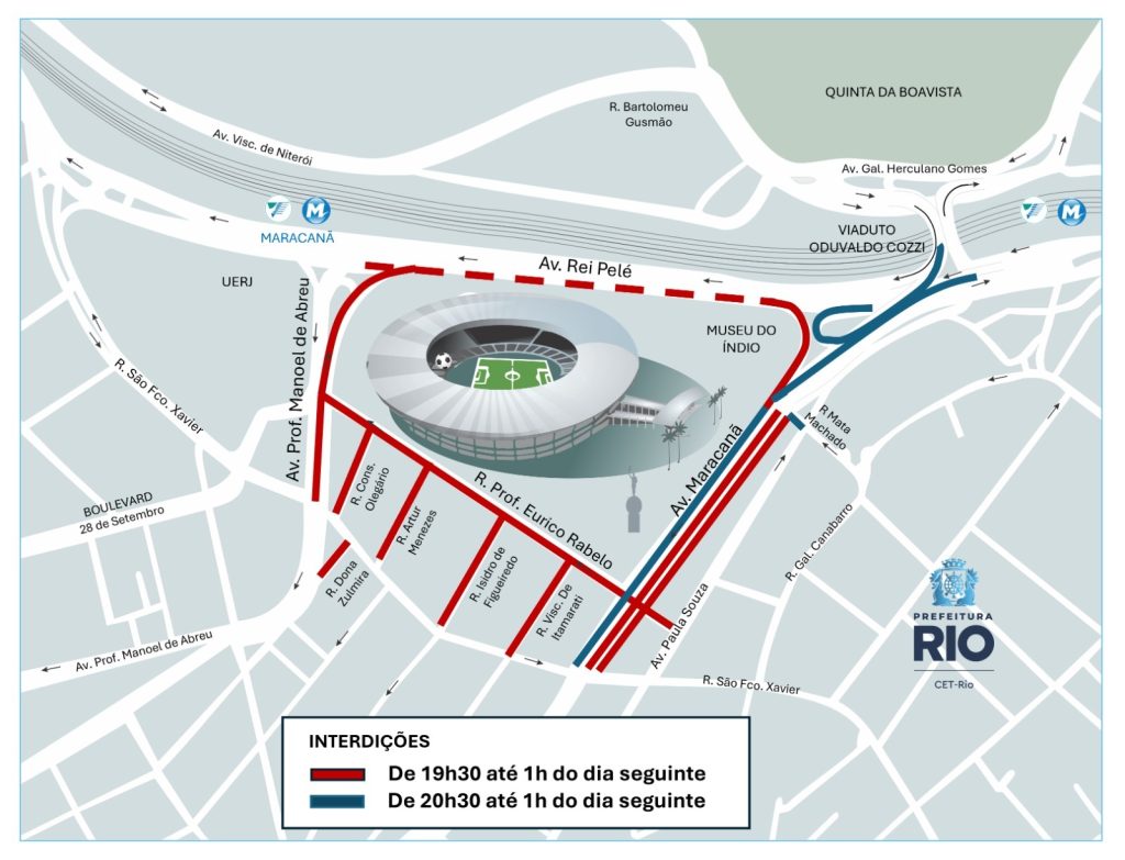 CET-Rio monta esquema de trânsito para jogos do Campeonato Brasileiro no Maracanã e em São Januário