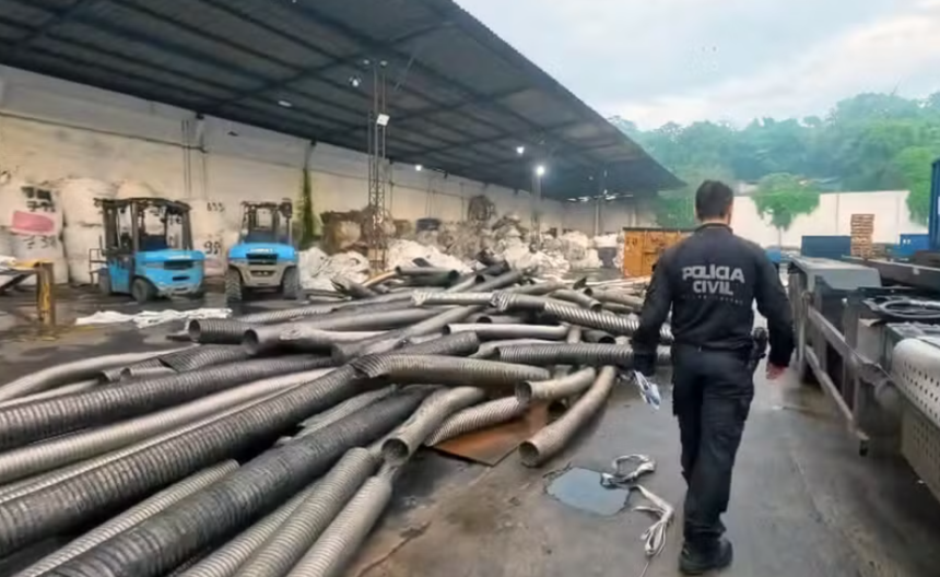 Polícia Civil em operação contra lixões clandestinos