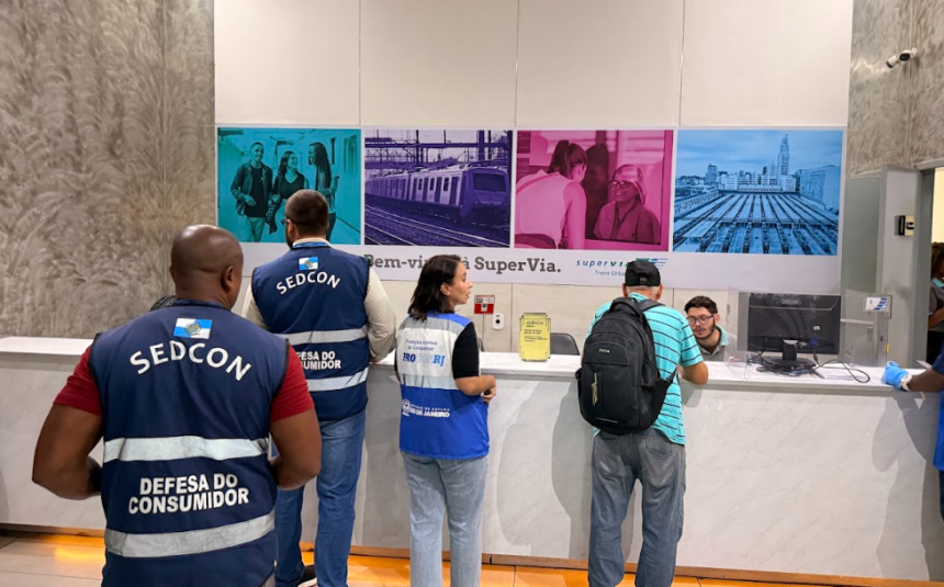 Fiscalização do Procon-RJ na Central do Brasil