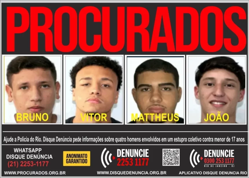 Mais uma jovem denuncia ter sido vítima de filho de subsecretário estadual, réu por estupro coletivo em Copacabana 63 reus estupro procurados