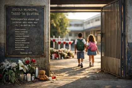 Quinze anos após o massacre, a Escola Municipal Tasso da Silveira, em Realengo, segue como símbolo de memória — e de uma rotina que insiste em recomeçar todos os dias.